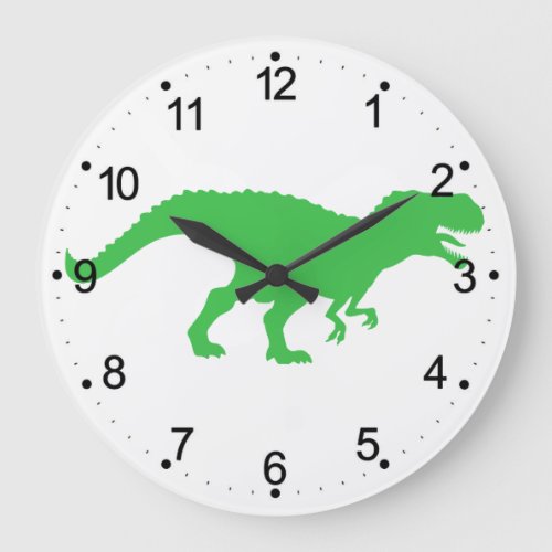 Dinosaur T_Rex _ Choose background color Large Clock