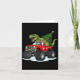 Dinosaur T Rex Christmas Santa Boys Men Girls Xmas Card