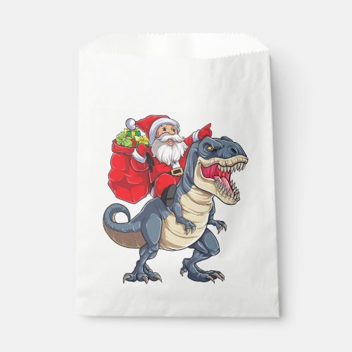 Dinosaur T rex Christmas Santa Boys Men Girls Xmas Favor Bag
