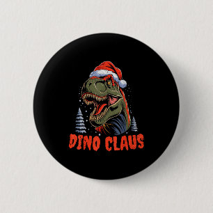 Dinosaur T-rex Christmas Tree Dino Claus Pajamas X Button