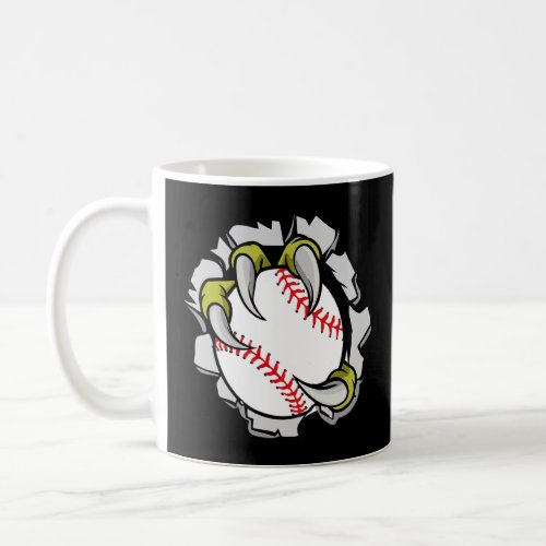 Dinosaur T_Rex Claws Holding Baseball Game Softbal Coffee Mug