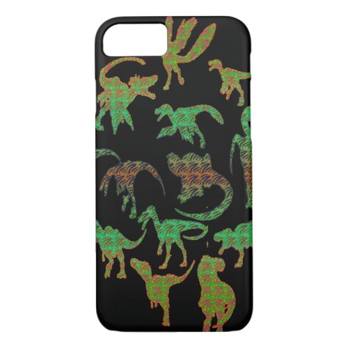 dinosaur t_rex collage apple iphone design case