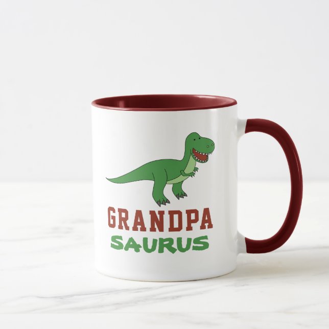 Dinosaur T-Rex Dino Granddad Abuelo Grandpasaurus Mug (Right)