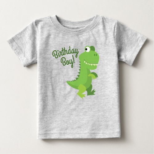 Dinosaur T_rex Dino Kids 1st Birthday Boy Baby T_Shirt