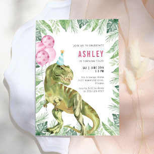 Dinosaur T-Rex Dino Party Kids Birthday Invitation