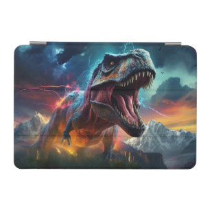 Dinosaur T-Rex Dino Stormy Mountains iPad Mini Cover