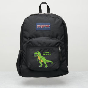 Dinosaur T Rex Green Doodle Personalized Name JanSport Backpack