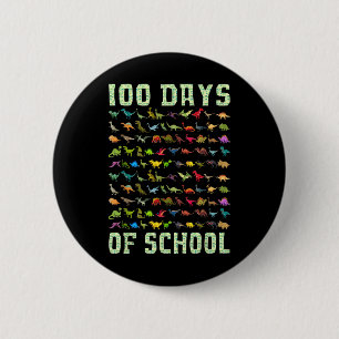 Dinosaur T Rex Happy 100th Day Of School Gifts 100 Button
