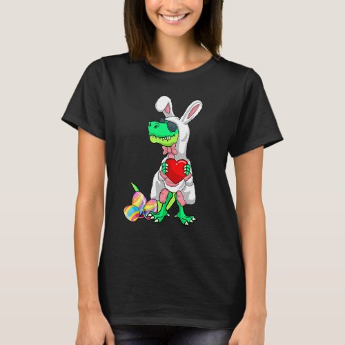 Dinosaur  T Rex Happy Easter Day Bunny Eggs Boys K T_Shirt