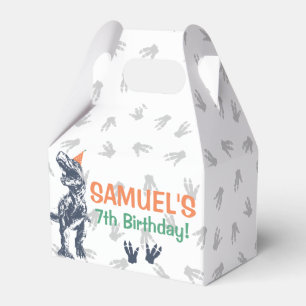 Dinosaur T-Rex in Party Hat Birthday Party Favor Boxes