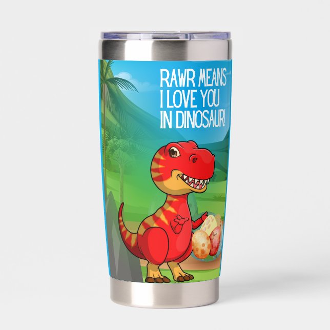 DINOSAUR T-REX  INSULATED TUMBLER (Front)
