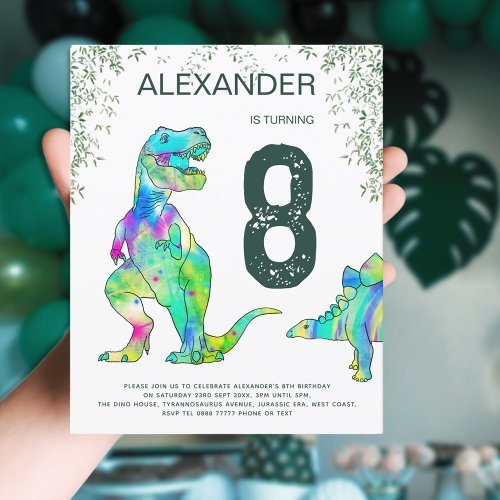Dinosaur T_Rex jungle 8th Birthday Party Budget