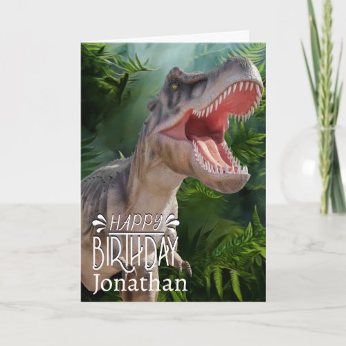 Dinosaur T Rex jungle Jurassic World  Card