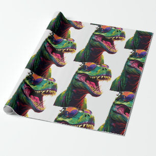 Dinosaur T Rex Jurassic Cool Wrapping Paper