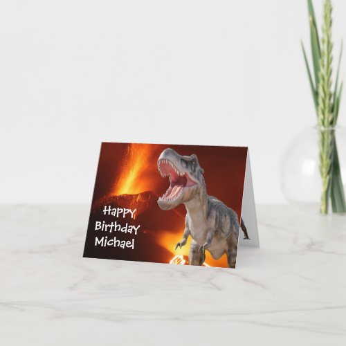Dinosaur T_rex jurassic world card