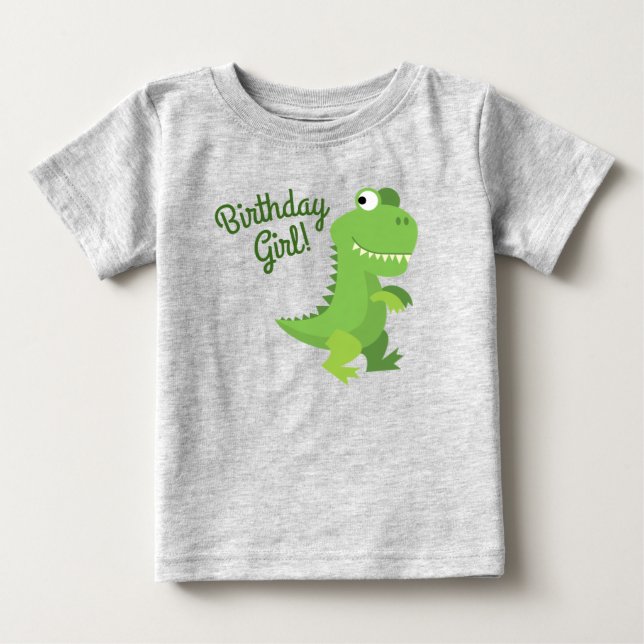 Dinosaur T-rex Kids 1st Birthday Dino Party Baby T-Shirt (Front)