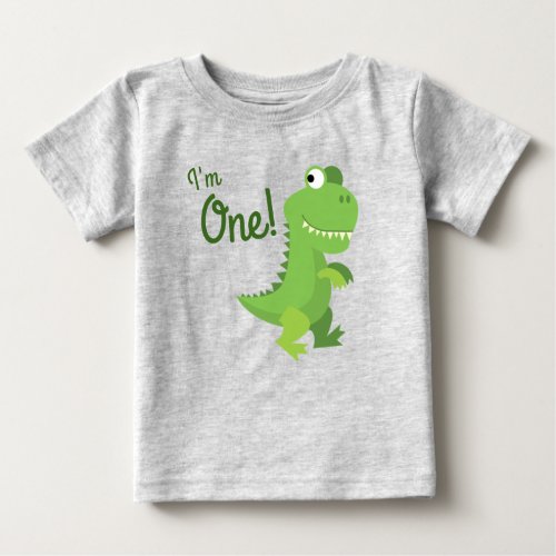 Dinosaur T_rex Kids 1st Birthday Dino Party Baby T_Shirt