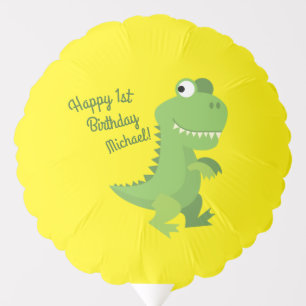Dinosaur T-rex Kids 1st Birthday Dino Party Balloon