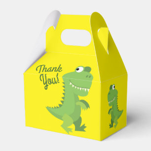 Dinosaur T-rex Kids 1st Birthday Dino Party Favor Boxes