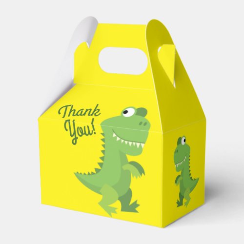 Dinosaur T_rex Kids 1st Birthday Dino Party Favor Boxes