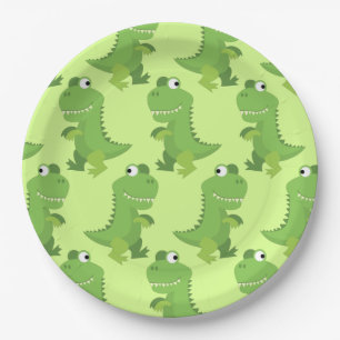 Dinosaur T-rex Kids 1st Birthday Dino Party Paper Plates
