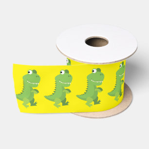 Dinosaur T-rex Kids 1st Birthday Dino Party Satin Ribbon