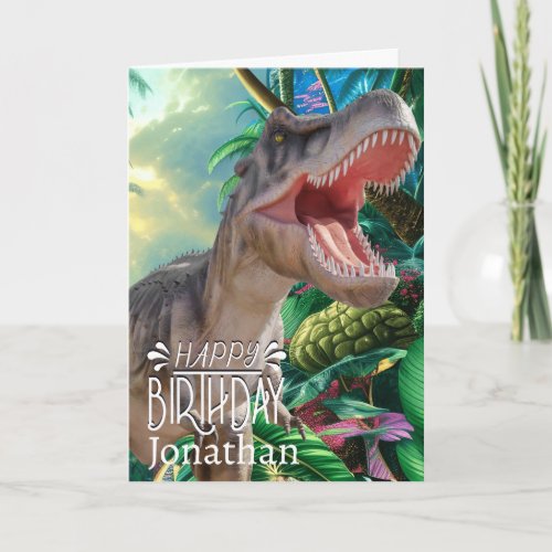 Dinosaur T Rex Kids Jurassic World  Card