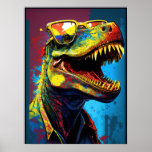 Dinosaur  T Rex Modern World Kids Poster<br><div class="desc">Dinosaur  T Rex Modern World Kids Poster
Have a little dinosaur enthusiast? This tyrannosaurus rex poster is the perfect addition to a dinosaur themed-space. Matching items available in store!</div>