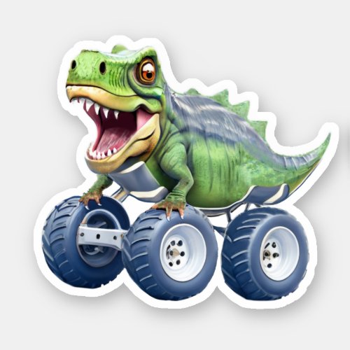 Dinosaur t_Rex monster truck Sticker