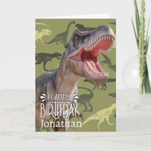 Dinosaur T Rex Pattern Jurassic World  Card