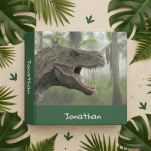 Dinosaur T-Rex Personalized tyrannosaurus 3 Ring Binder