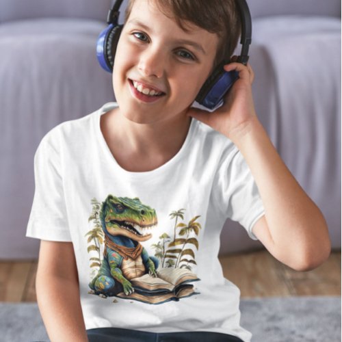 Dinosaur T_Rex Reader  T_Shirt