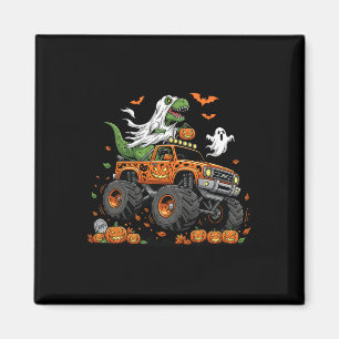 Dinosaur T-rex Riding Monster Truck Halloween Men Magnet