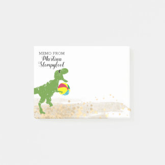 Dinosaur t-rex summer fun beach ball post-it note