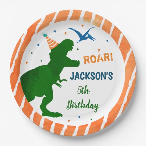 Dinosaur T_rex T Rex Birthday Party Paper Plates