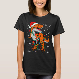 Dinosaur T Rex Tree Christmas Funny Xmas Dino Boys T-Shirt