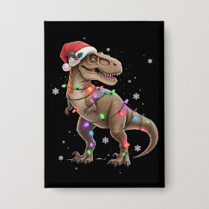 Dinosaur T-rex Tree Christmas Xmas Pet Dino Trex  Button