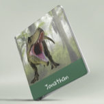 Dinosaur T-Rex Tyrannosaurus Personalized 3 Ring Binder<br><div class="desc">This design may be personalized in the area provided by changing the photo and/or text. Or it can be customized by clicking Personalize this Template and then choosing the click to customize further option and delete or change the color of the background, add text, change the text color or style,...</div>