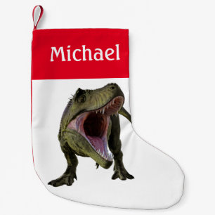 Dinosaur T-Rex Tyrannosaurus  Personalized Small Christmas Stocking