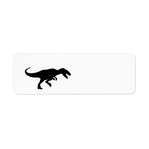 Dinosaur T_Rex Tyrannosaurus Rex Black Silhouette Label