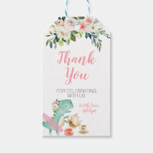 Dinosaur Tea Party Birthday Baby Shower Gift Tags