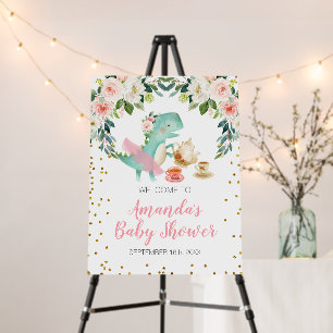 Dinosaur Tea Party Birthday Baby Shower Welcome Foam Board
