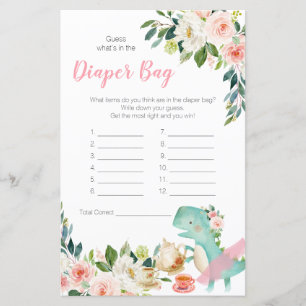 Dinosaur Tea Party Guess What's In the Diaper Bag