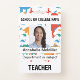 School Teacher Hall Pass Dinosaur Roarsome Badge