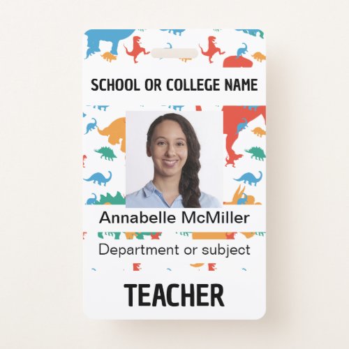 Dinosaur Teacher Professor Badge