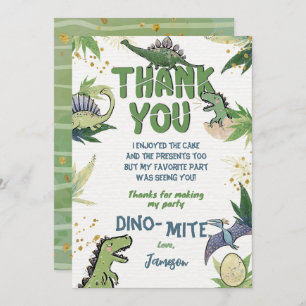 Dinosaur Thank You Card