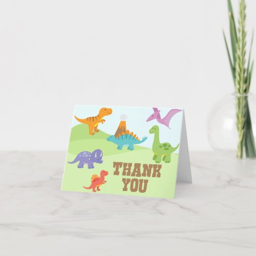 Dinosaur Thank You Card