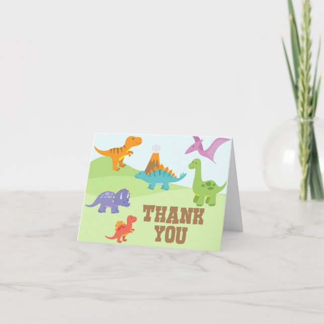 Dinosaur Thank You Card (Front)