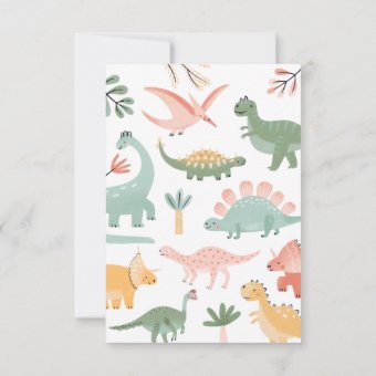16 Dinosaurier Dankeskarten – Mit Umschlägen, Blanko Innen Für Persönliche Nachrichten
