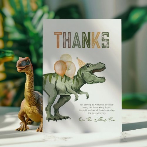 Dinosaur Thank You Card